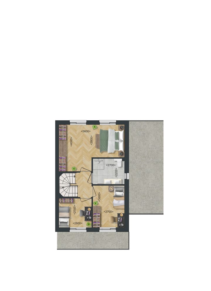 Foto 5 van Type A: Twee-onder-een-kapwoning (Bouwnr. 74)