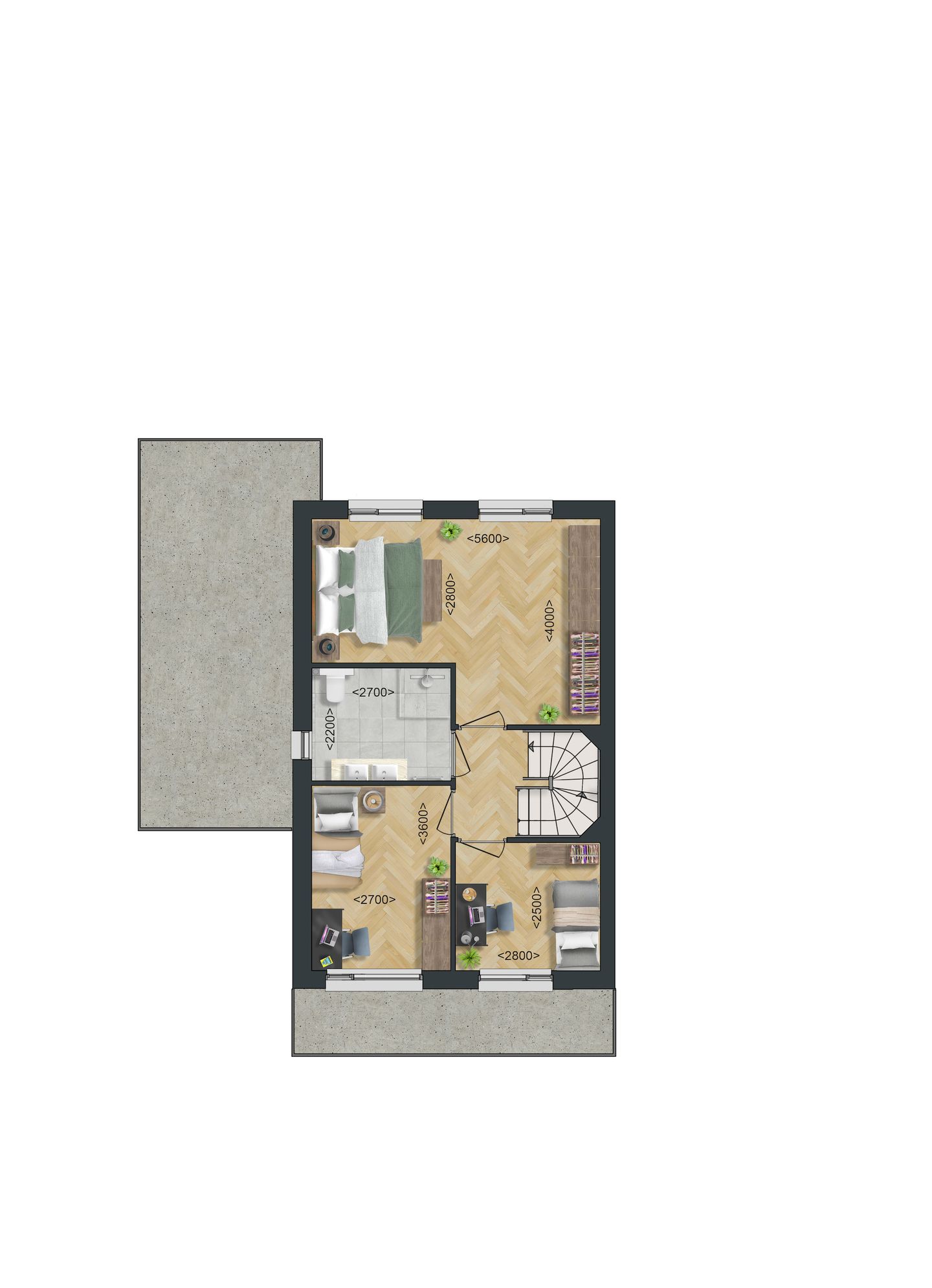 Foto 5 van Type A1: Twee-onder-een-kapwoning (Bouwnr. 76)