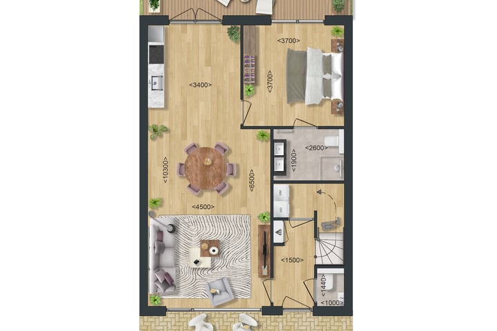 Foto 2 van Type C: Hoek- en tussenwoning Levensloop (Bouwnr. 48)