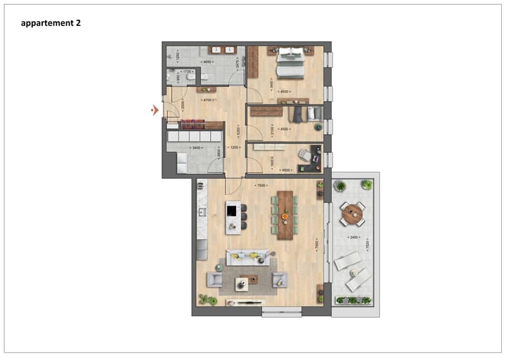 Appartement type B (Bouwnr. 2)
