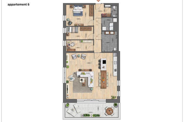 Foto 1 van Appartement type C (Bouwnr. 6)