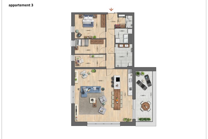 Foto 1 van Appartement type C (Bouwnr. 3)