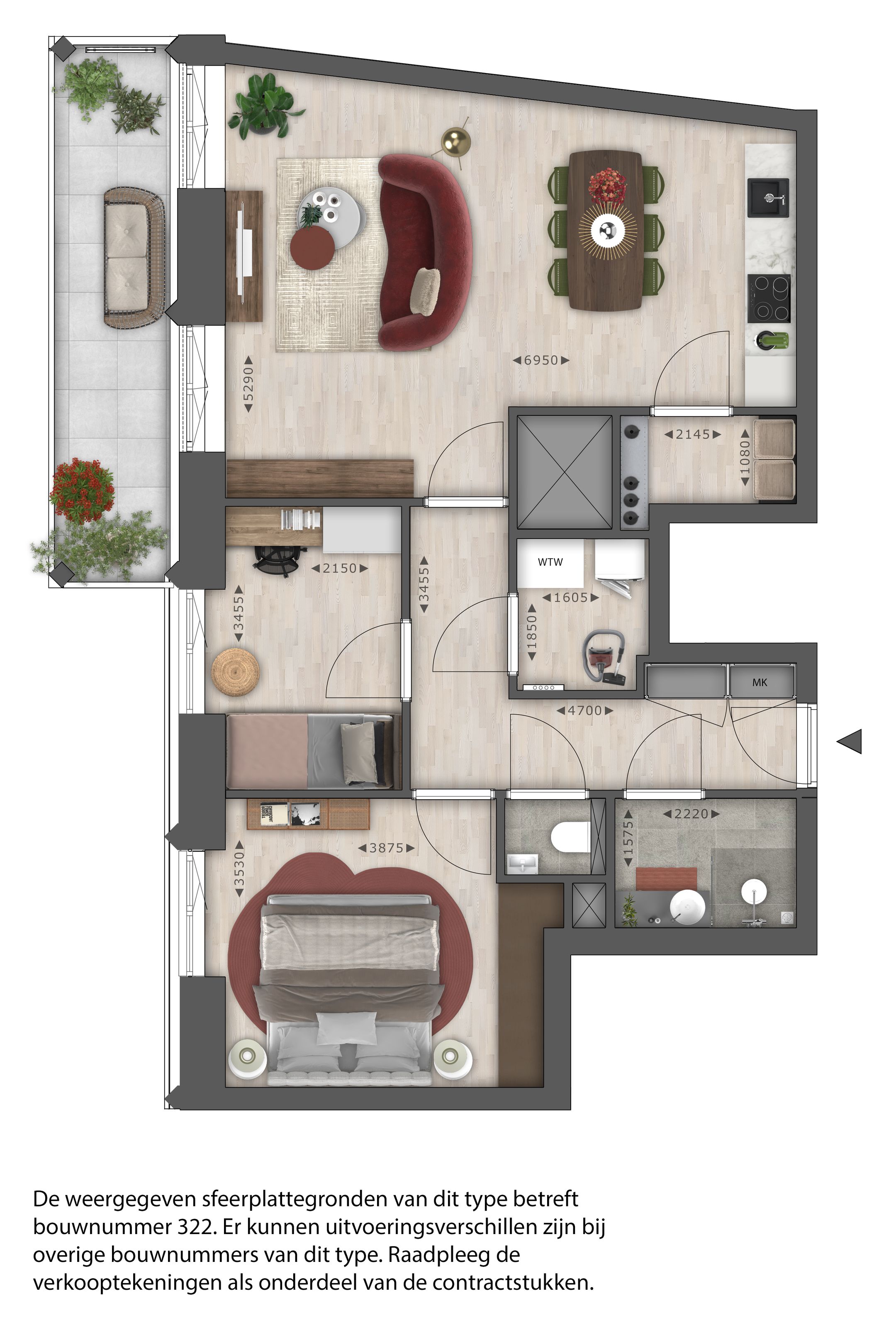 Foto 12 van 3-kamer appartement (Bouwnr. 306)