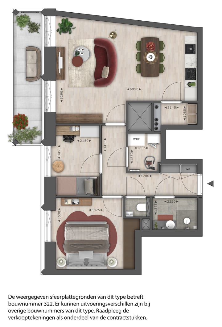 Foto 12 van 3-kamer appartement (Bouwnr. 306)