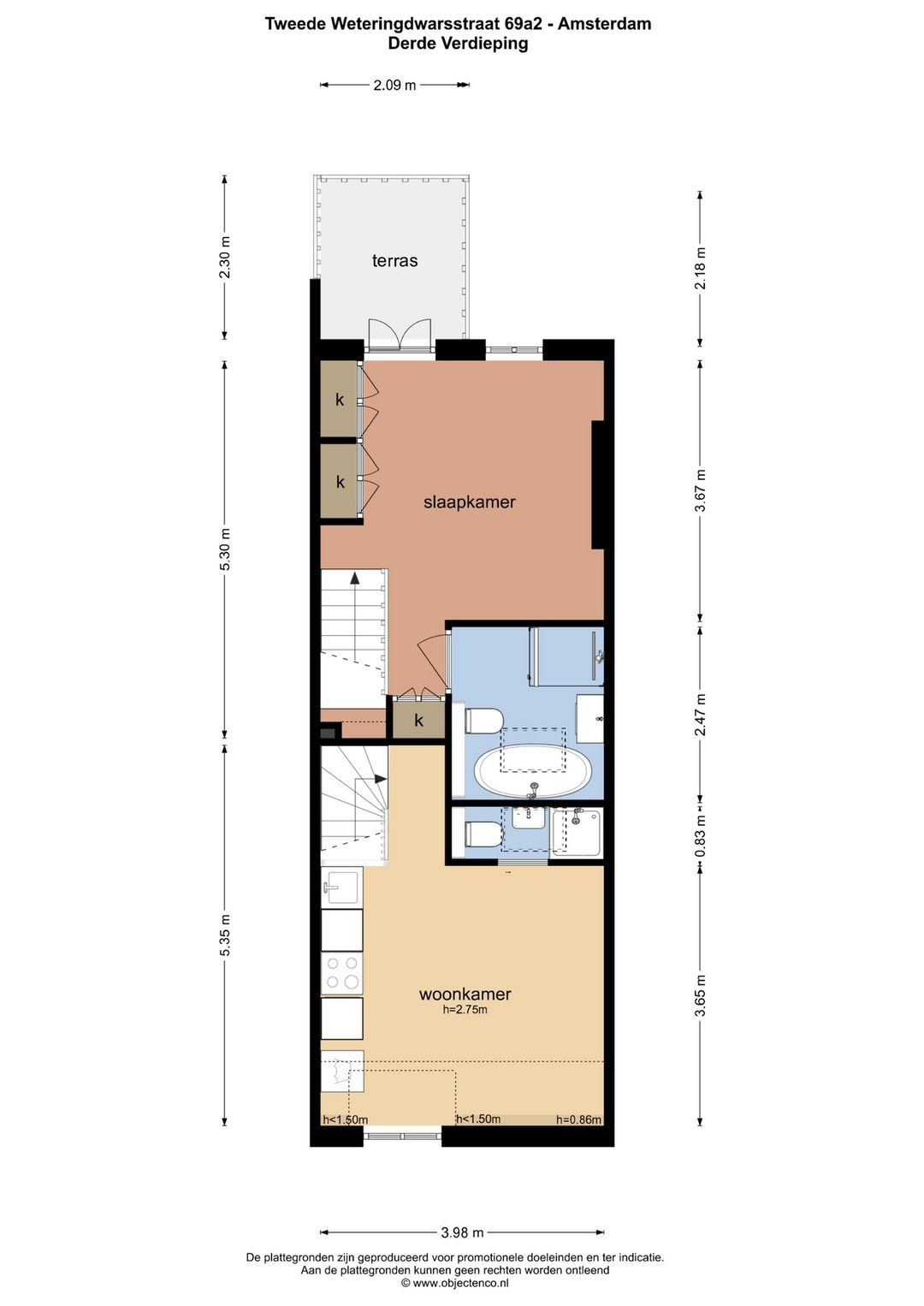 Photo 43 of Tweede Weteringdwarsstraat 69-A2