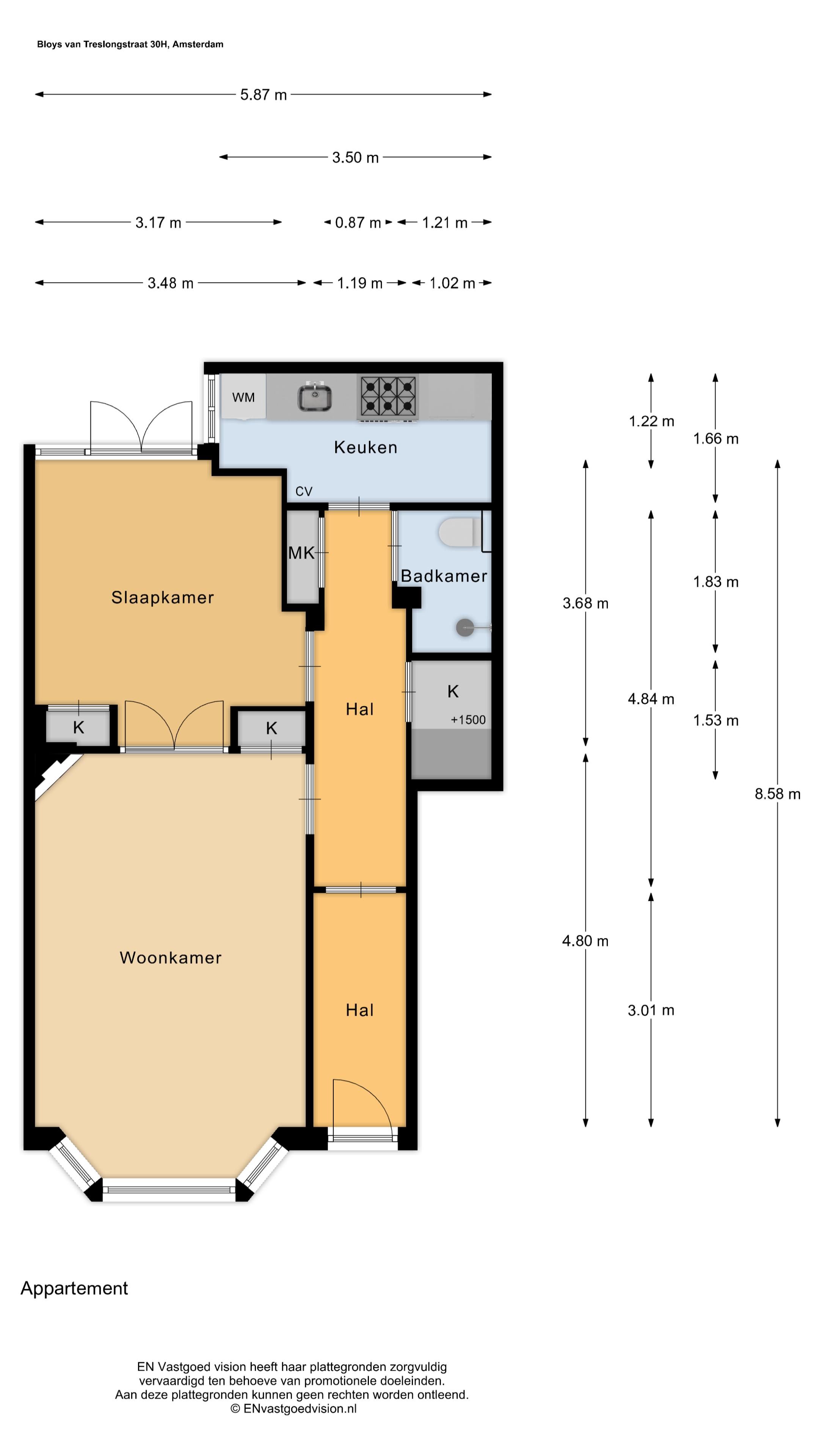 Foto 30 van Bloys van Treslongstraat 30-H