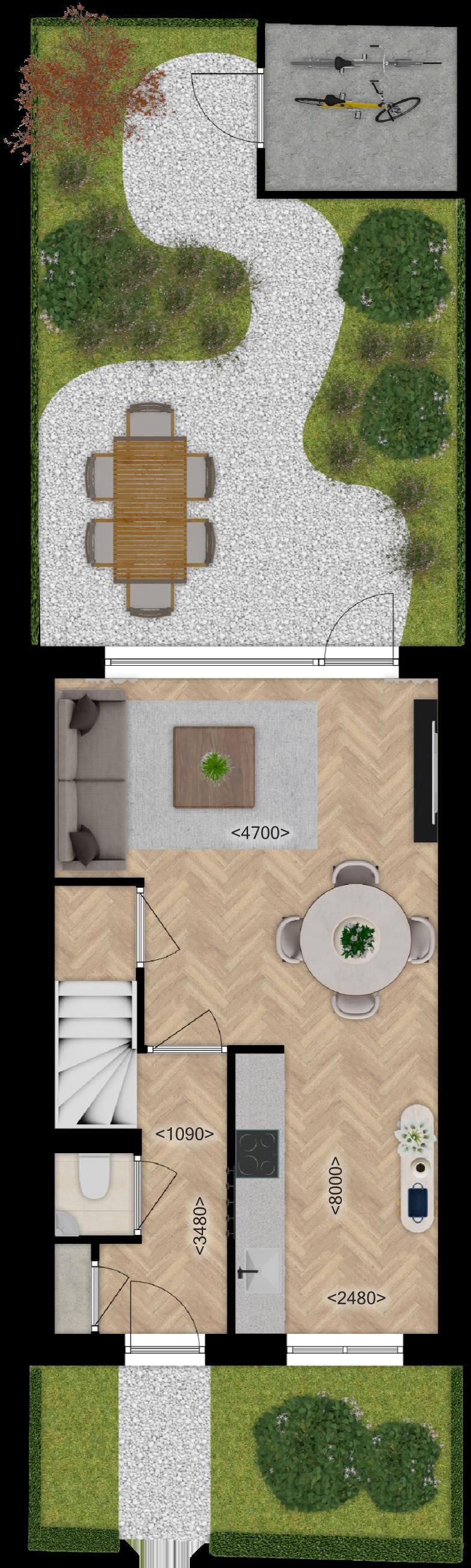 Foto 2 van Fase A Hoekwoningen (Bouwnr. W3-8)