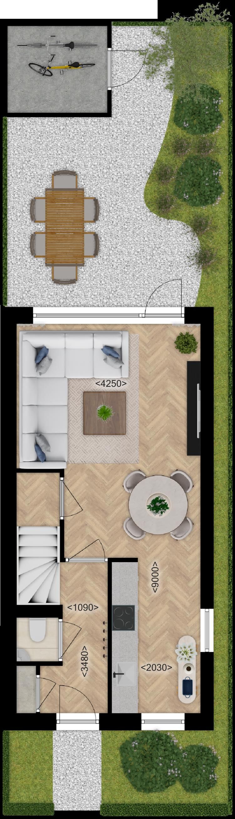 Foto 2 van Fase A Hoekwoningen (Bouwnr. W2-7)