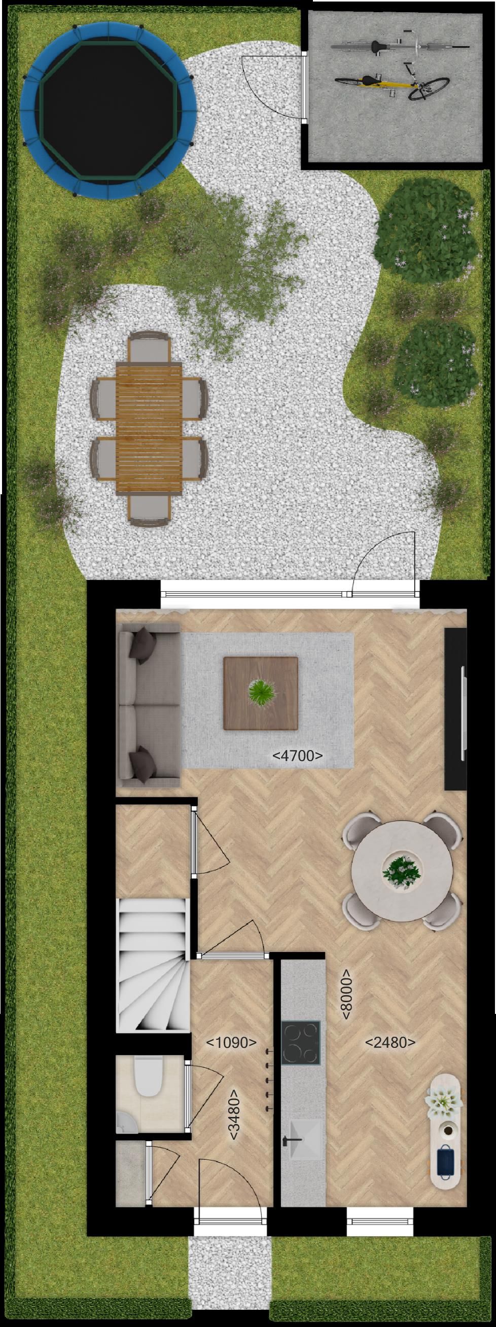 Foto 2 van Fase A Hoekwoningen (Bouwnr. W1-1)