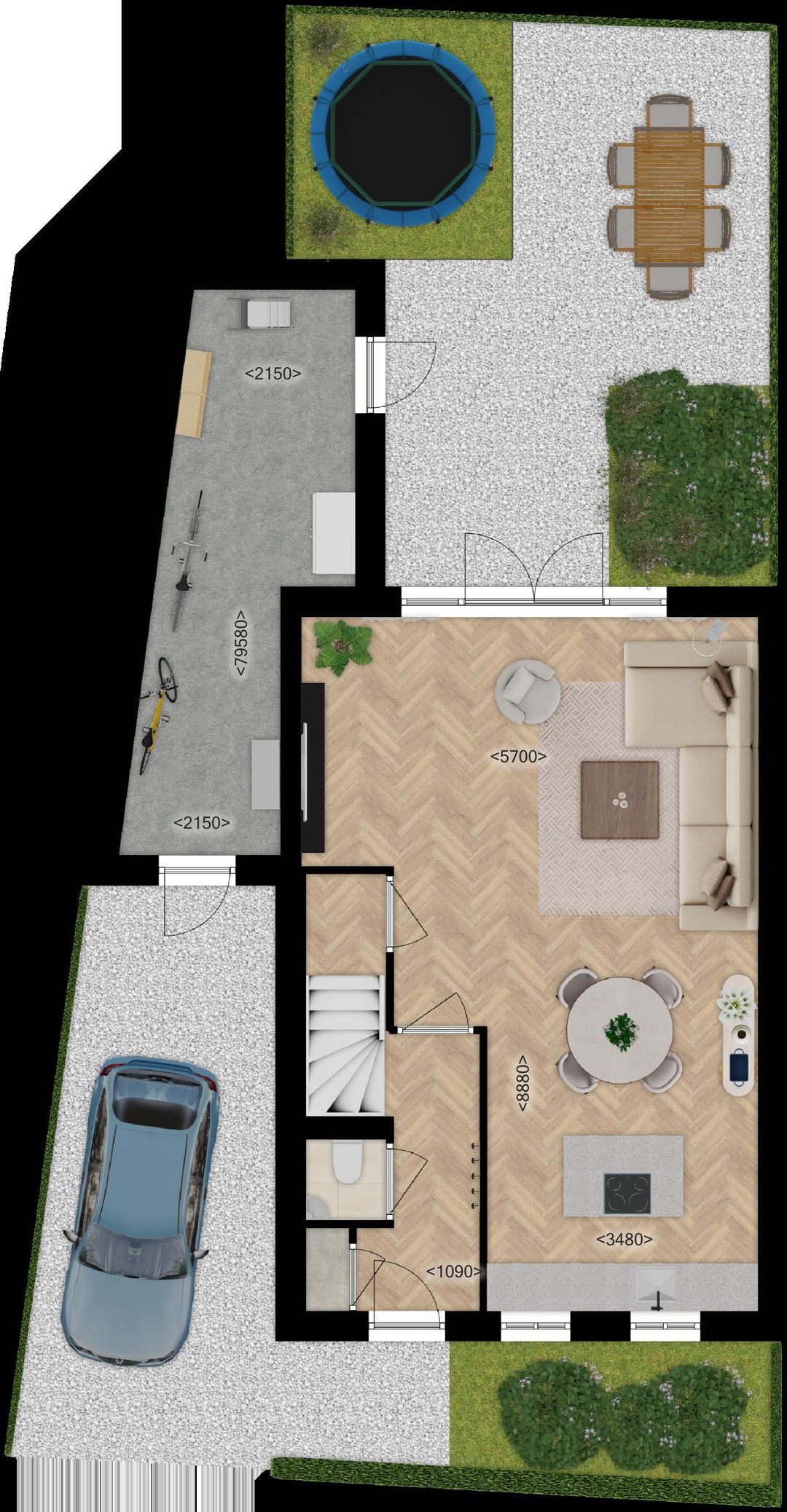 Foto 2 van Fase A Hoekwoningen (Bouwnr. W3-1)