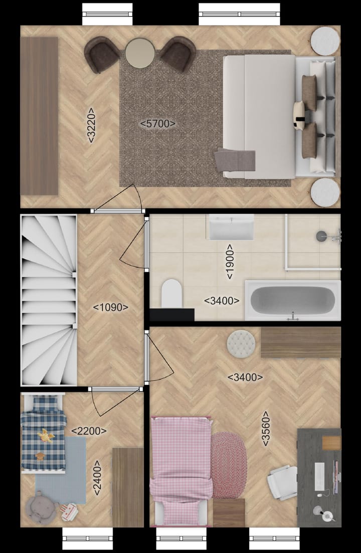 Foto 3 van Fase A Hoekwoningen (Bouwnr. W3-1)