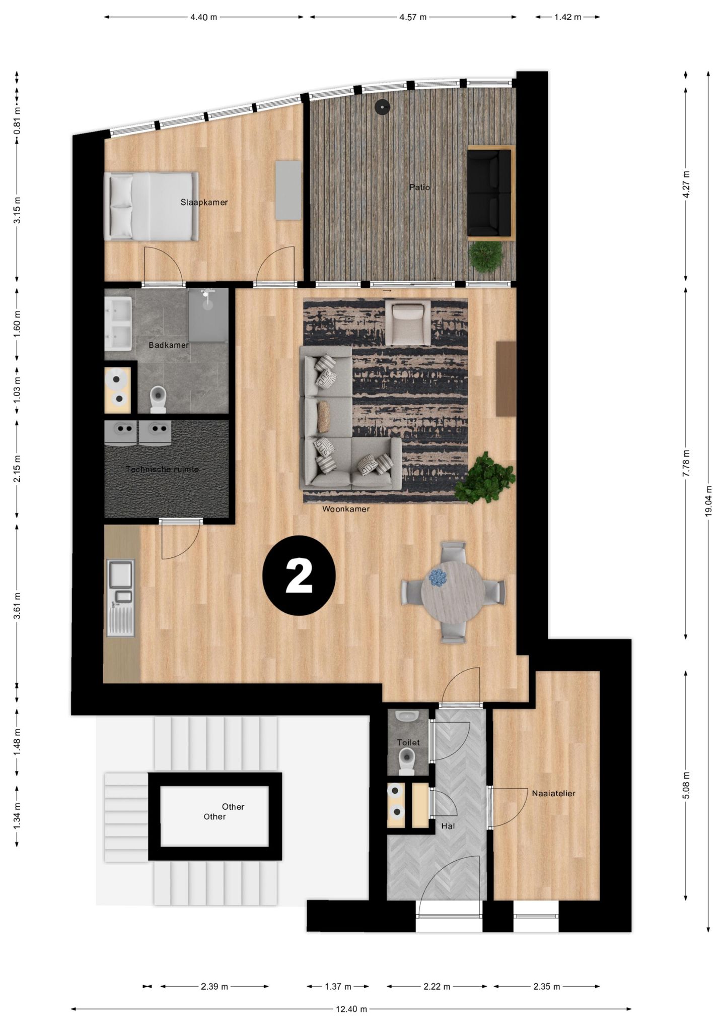 Foto 5 van Appartementen eerste verdieping 1.2 (Bouwnr. 2)