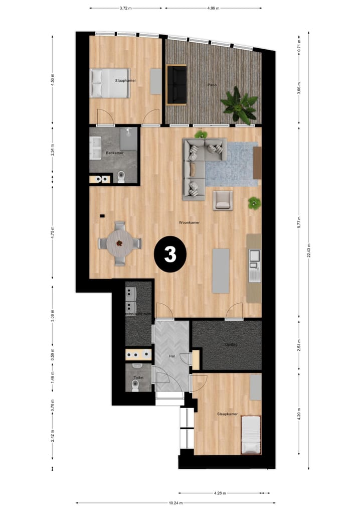 Foto 3 van Appartementen eerste verdieping 1.3 (Bouwnr. 3)