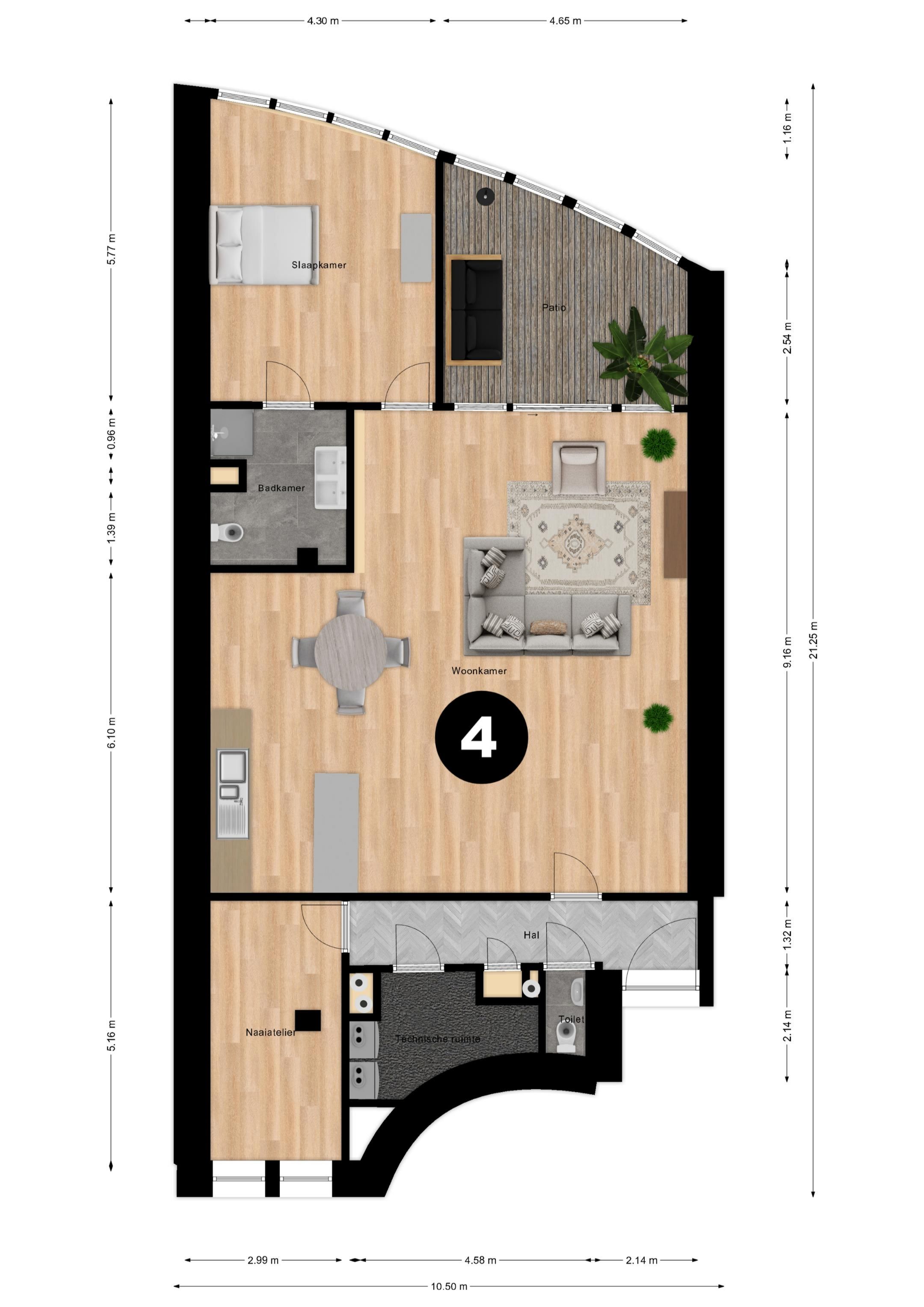Foto 3 van Appartementen eerste verdieping 1.4 (Bouwnr. 4)