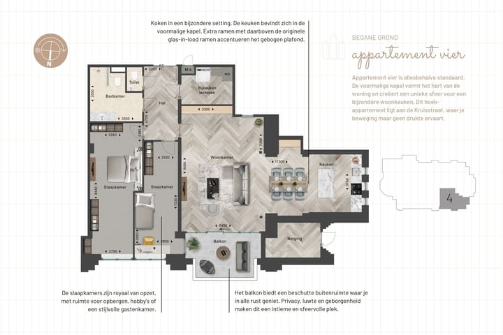 Photo 13 of 3EEN - Appartement vier (Bouwnr. 4)