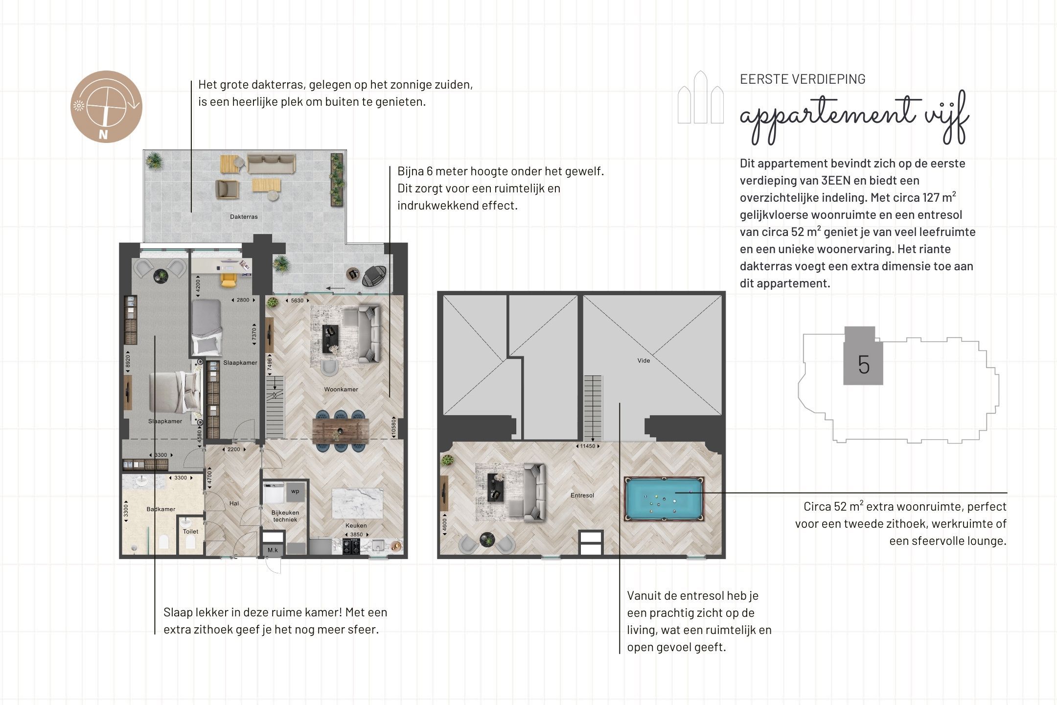 Foto 15 van 3EEN - Appartement vijf (Bouwnr. 5)