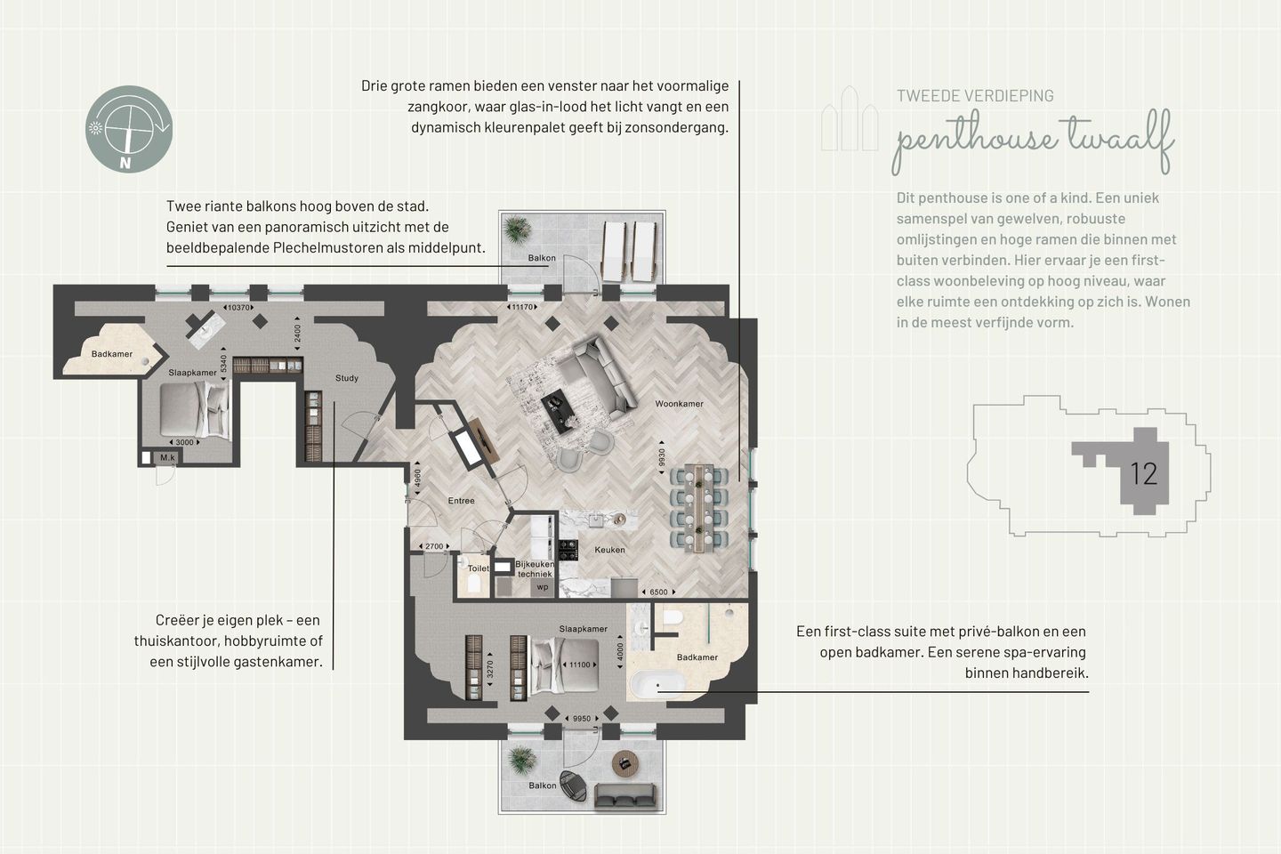 Foto 20 van 3EEN - Penthouse twaalf (Bouwnr. 12)