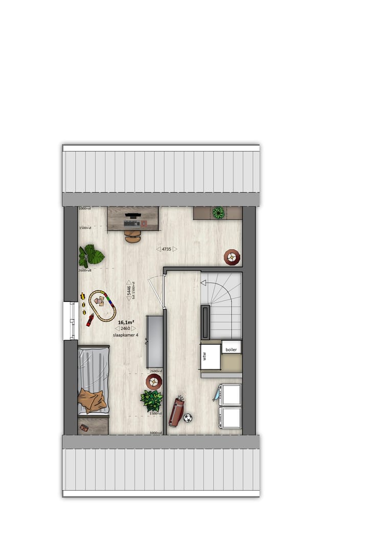 Foto 6 van AF3 (Albatros) | hoekwoning (Bouwnr. 234)