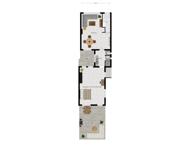 Begane grond met tuin