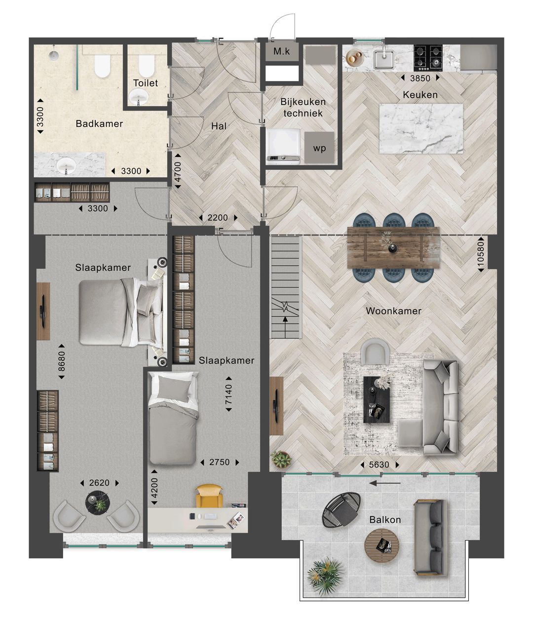 Foto 22 van 3EEN - Appartement acht (Bouwnr. 8)