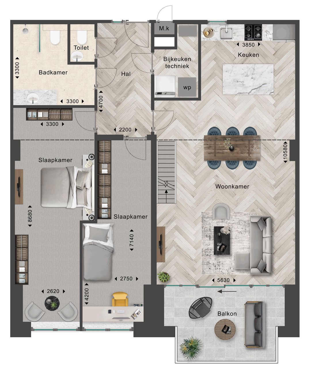 Foto 22 van 3EEN - Appartement negen (Bouwnr. 9)