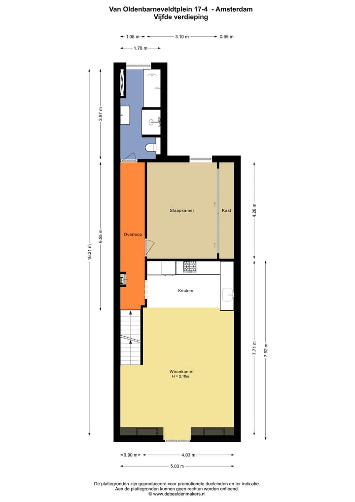 Foto 28 van Van Oldenbarneveldtplein 17-4