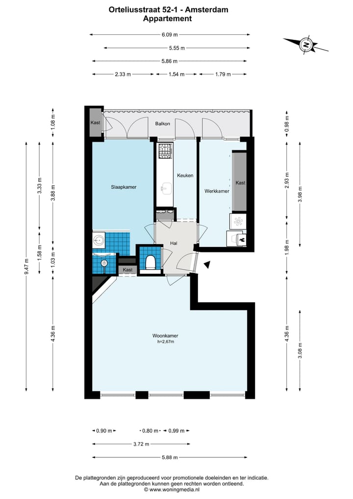 Foto 21 van Orteliusstraat 52-1