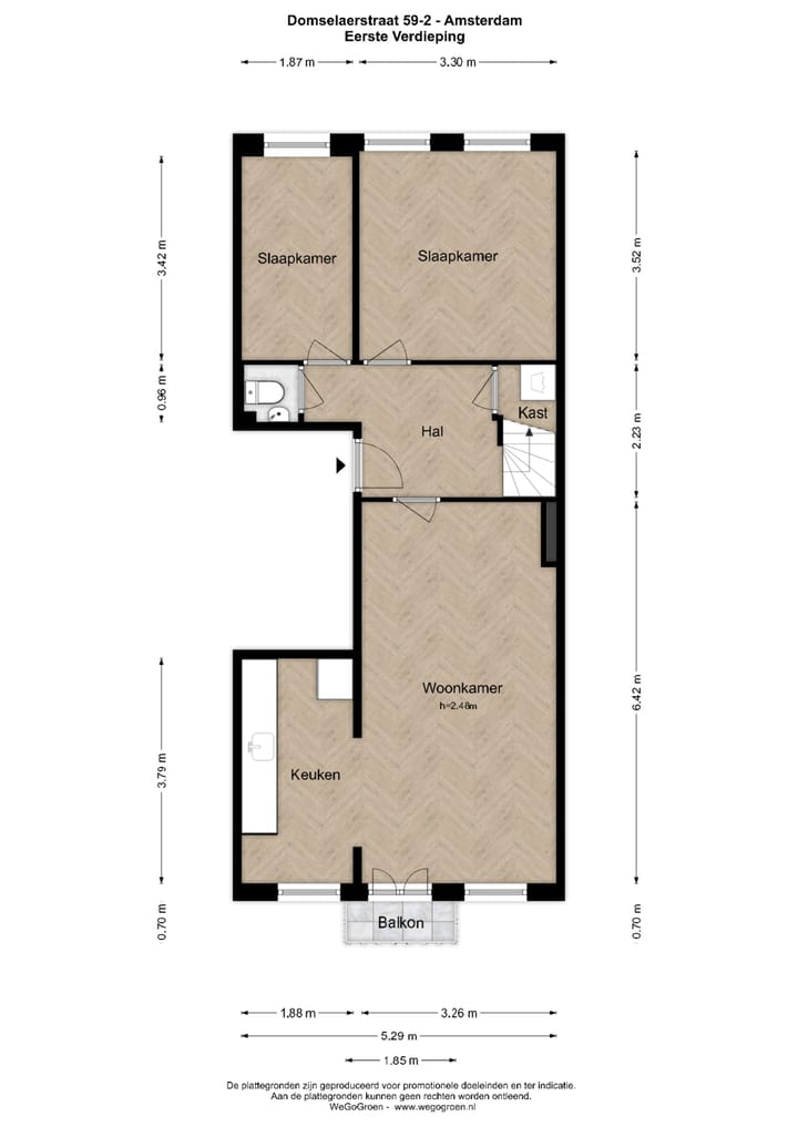 Foto 22 van Domselaerstraat 59-2