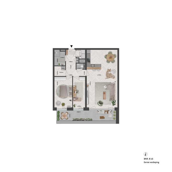 Foto 7 van Appartement eerste verdieping bnr. B06