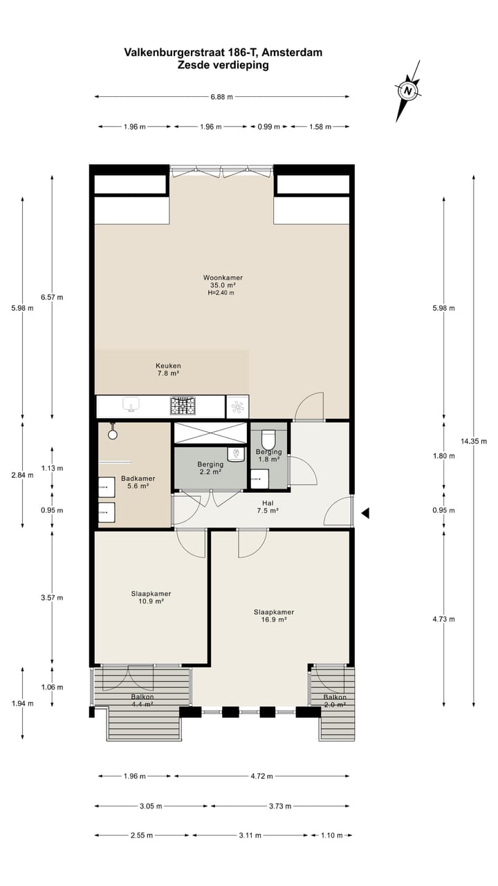 Foto 20 van Valkenburgerstraat 186-T