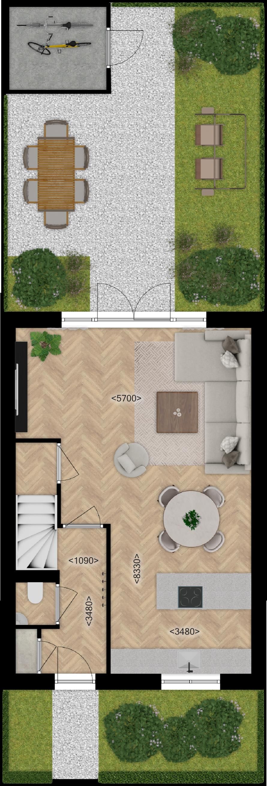 Foto 2 van Fase A Tussenwoningen (Bouwnr. W3-3)