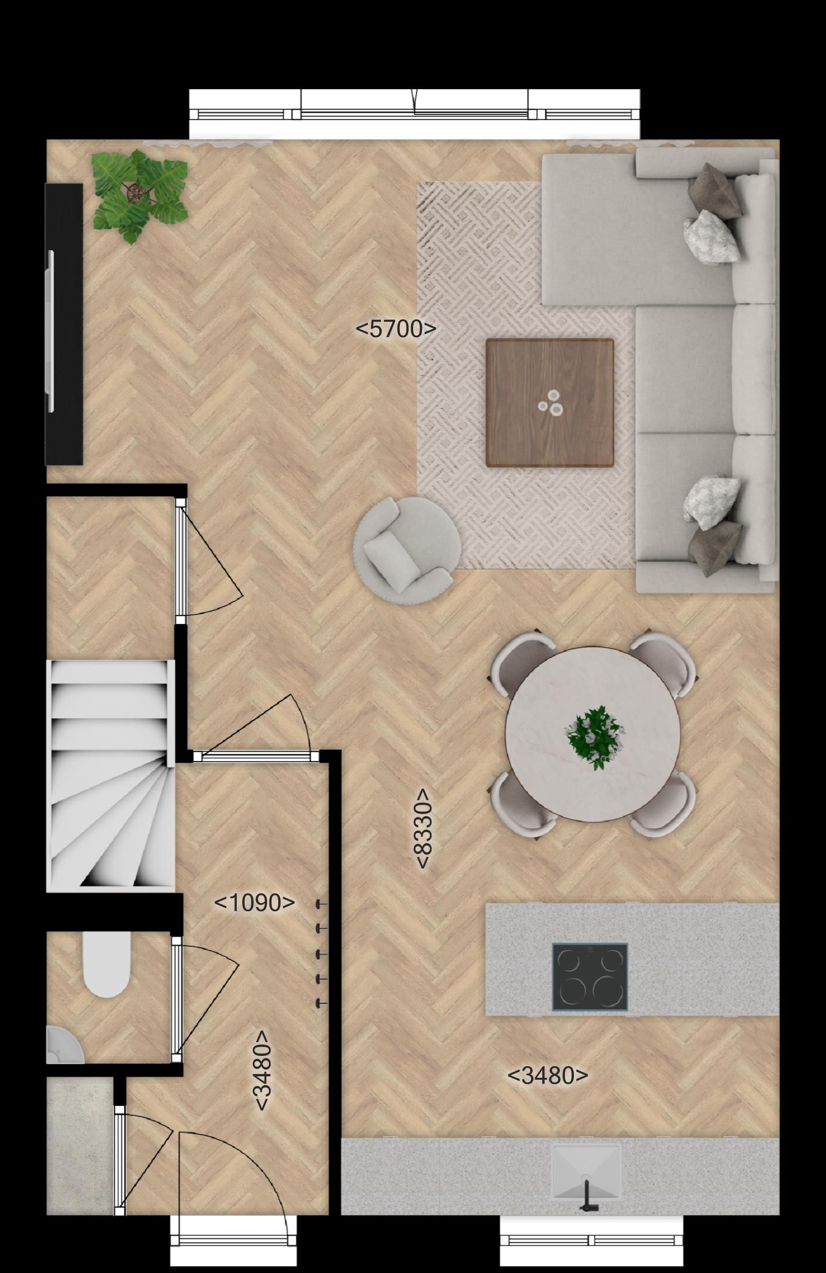 Foto 3 van Fase A Tussenwoningen (Bouwnr. W3-3)