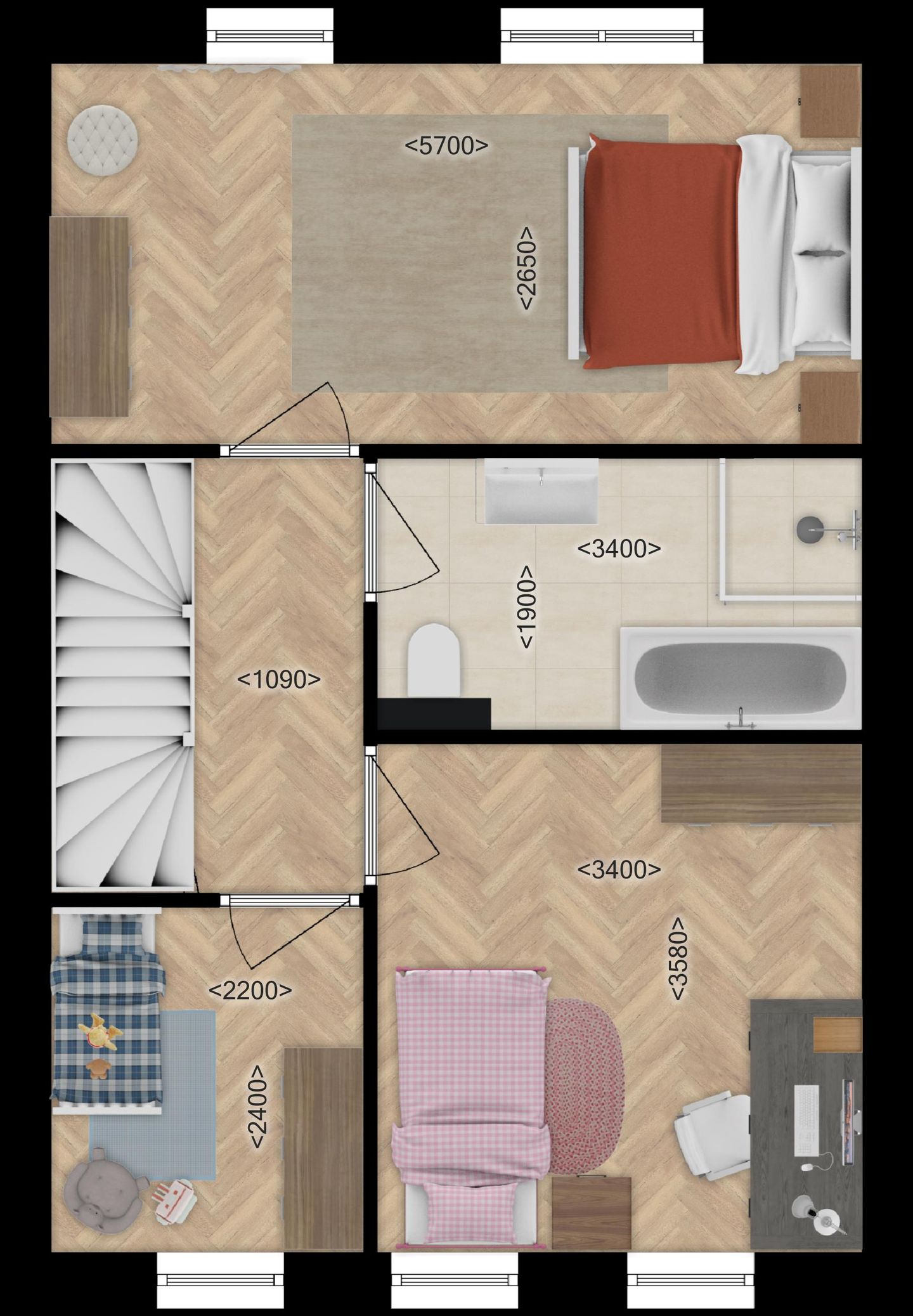 Foto 4 van Fase A Tussenwoningen (Bouwnr. W3-3)