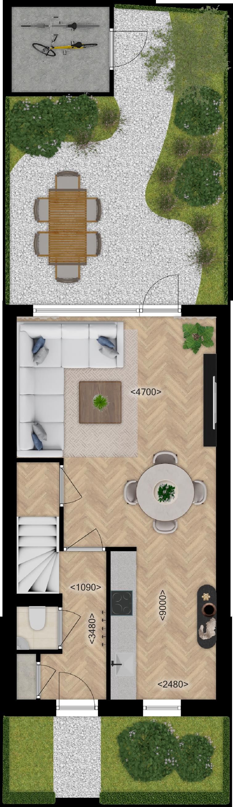 Foto 3 van Fase A Tussenwoningen (Bouwnr. W3-5)
