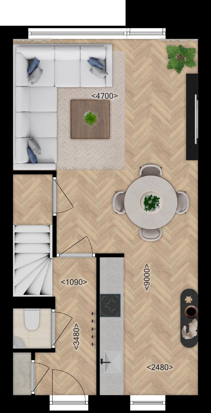 Foto 2 van Fase A Tussenwoningen (Bouwnr. W3-5)