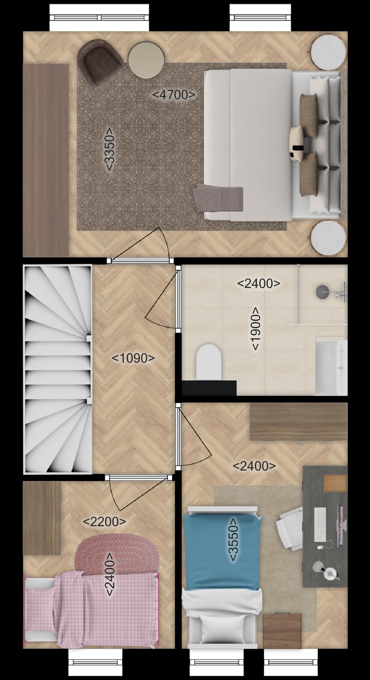 Foto 4 van Fase A Tussenwoningen (Bouwnr. W3-5)