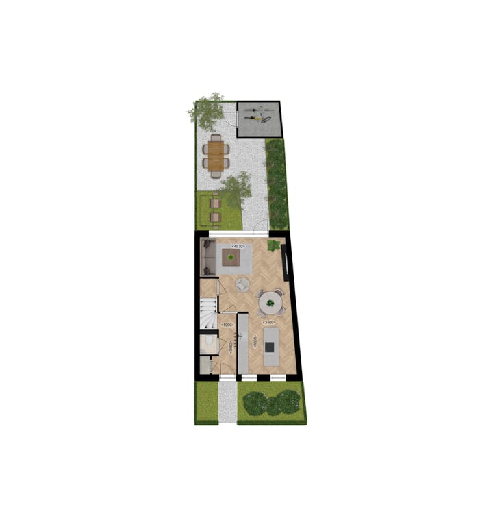 Foto 3 van Fase A Tussenwoningen (Bouwnr. W3-4)