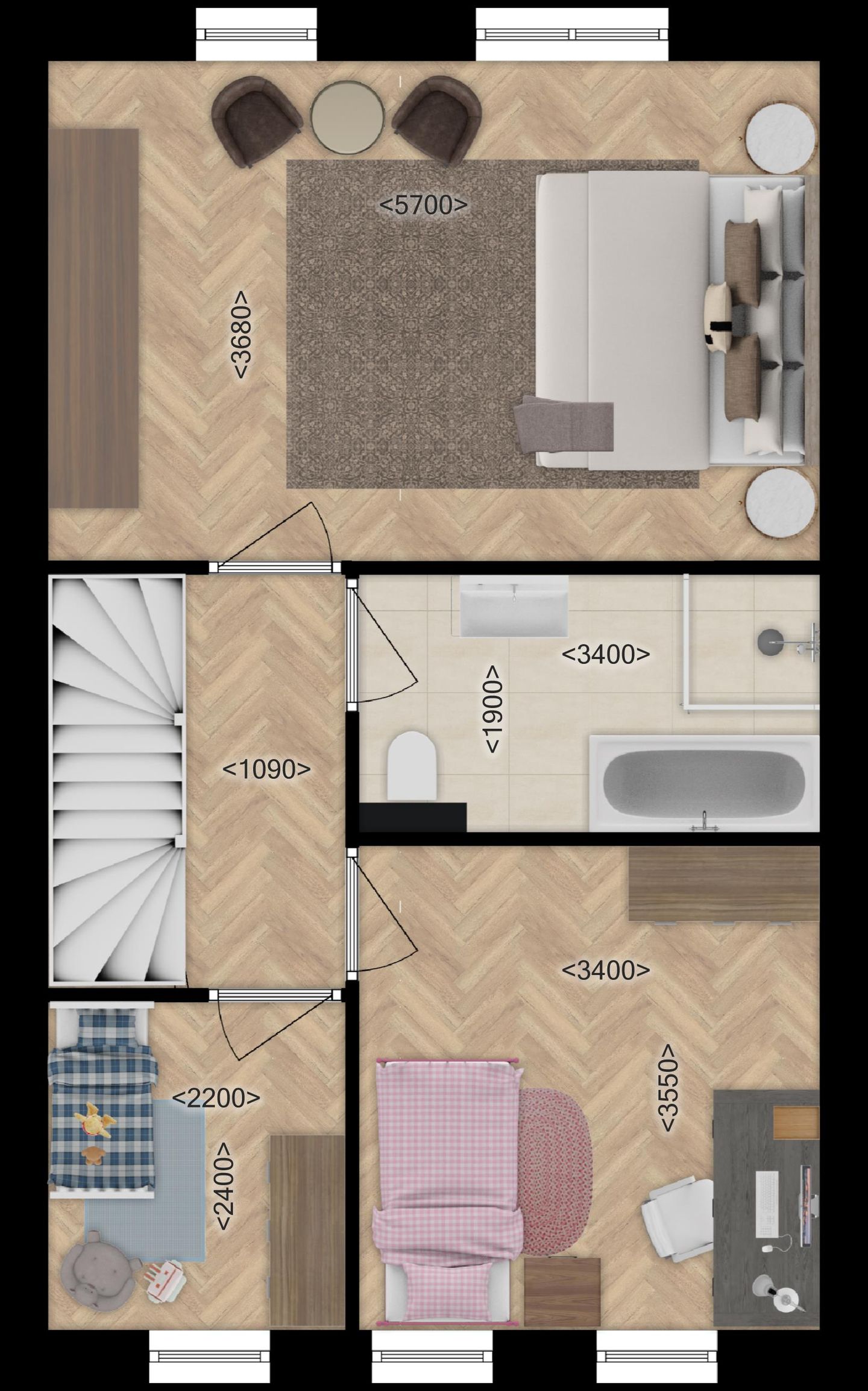 Foto 4 van Fase A Tussenwoningen (Bouwnr. W3-6)