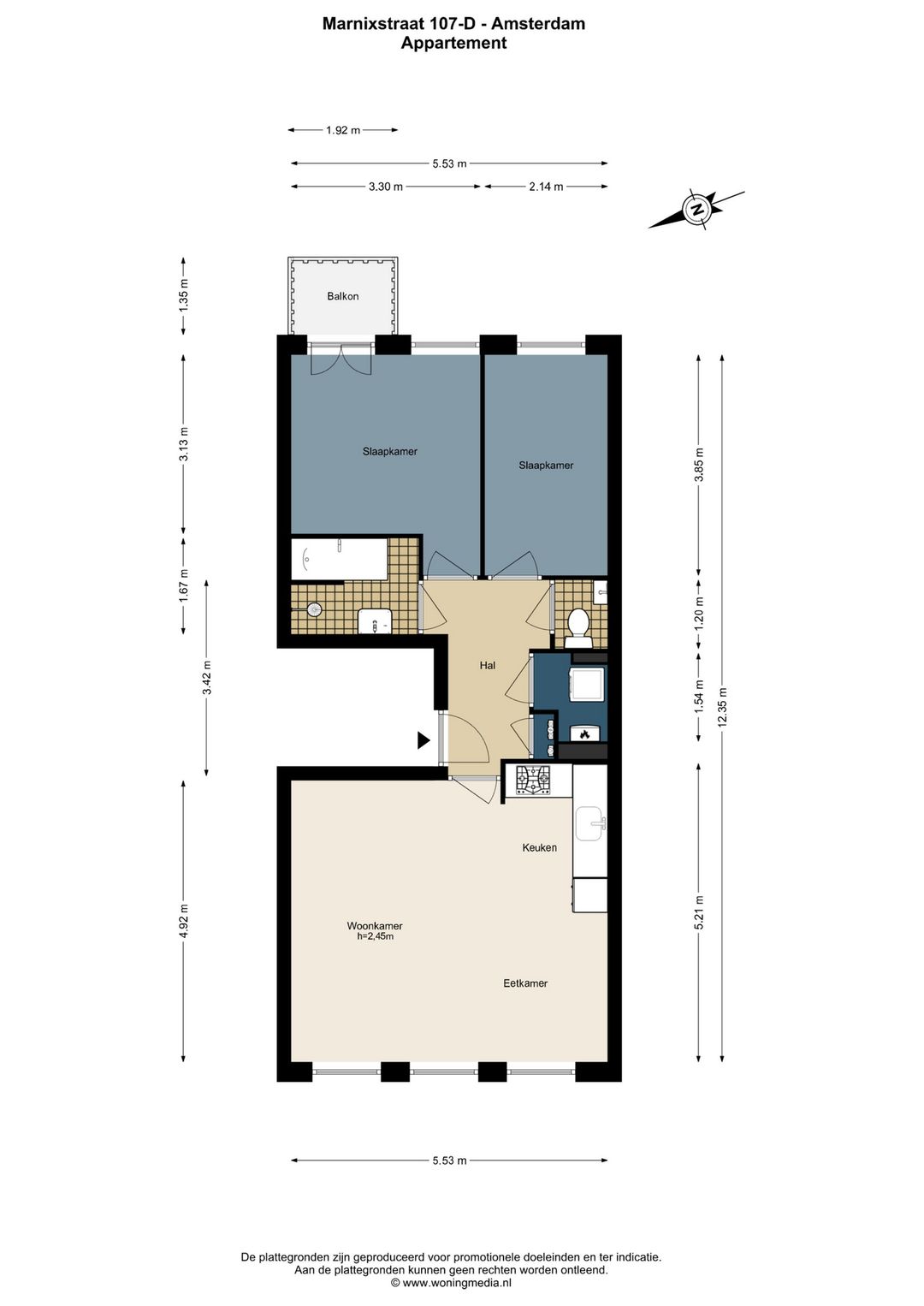 Foto 22 van Marnixstraat 107-D