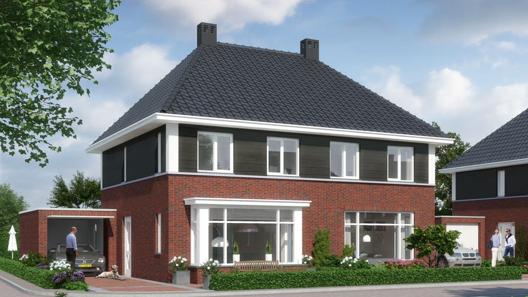 Foto 2 van Vrije bouwkavels twee-onder-een-kapwoning (Bouwnr. H14)