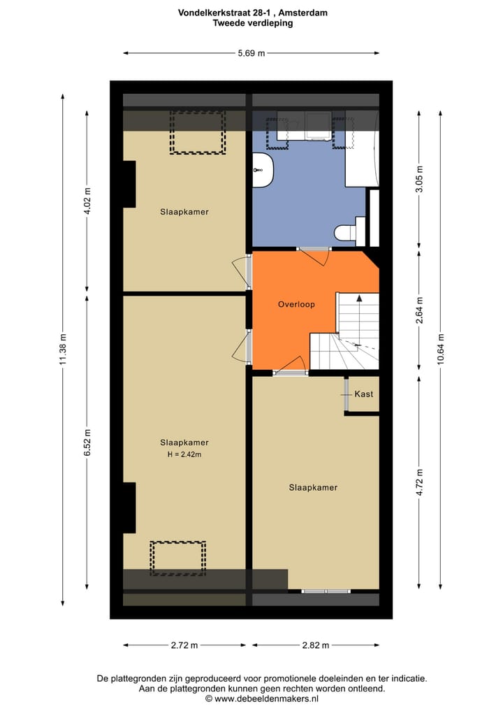 Foto 24 van Vondelkerkstraat 28-1