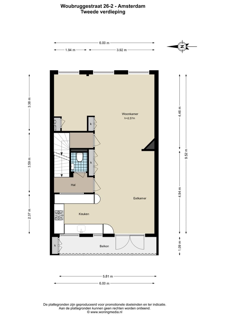 Foto 35 van Woubruggestraat 26-2