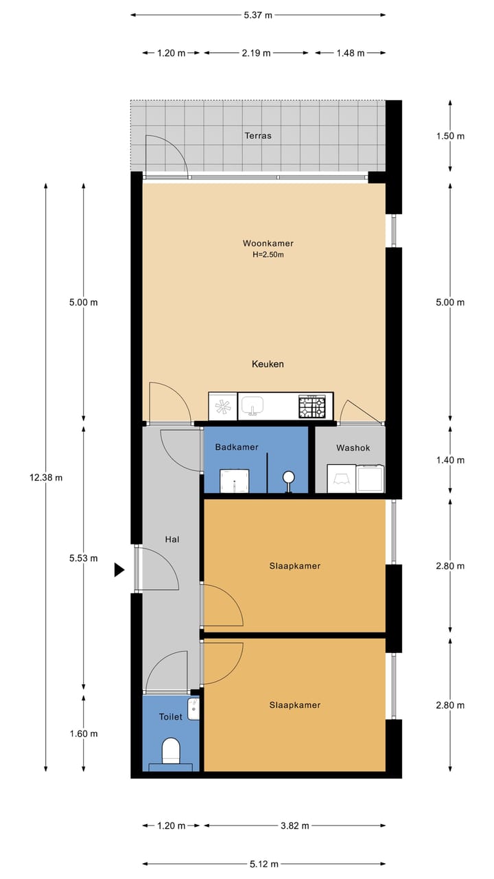 Foto 8 van Trompstraat 2-A