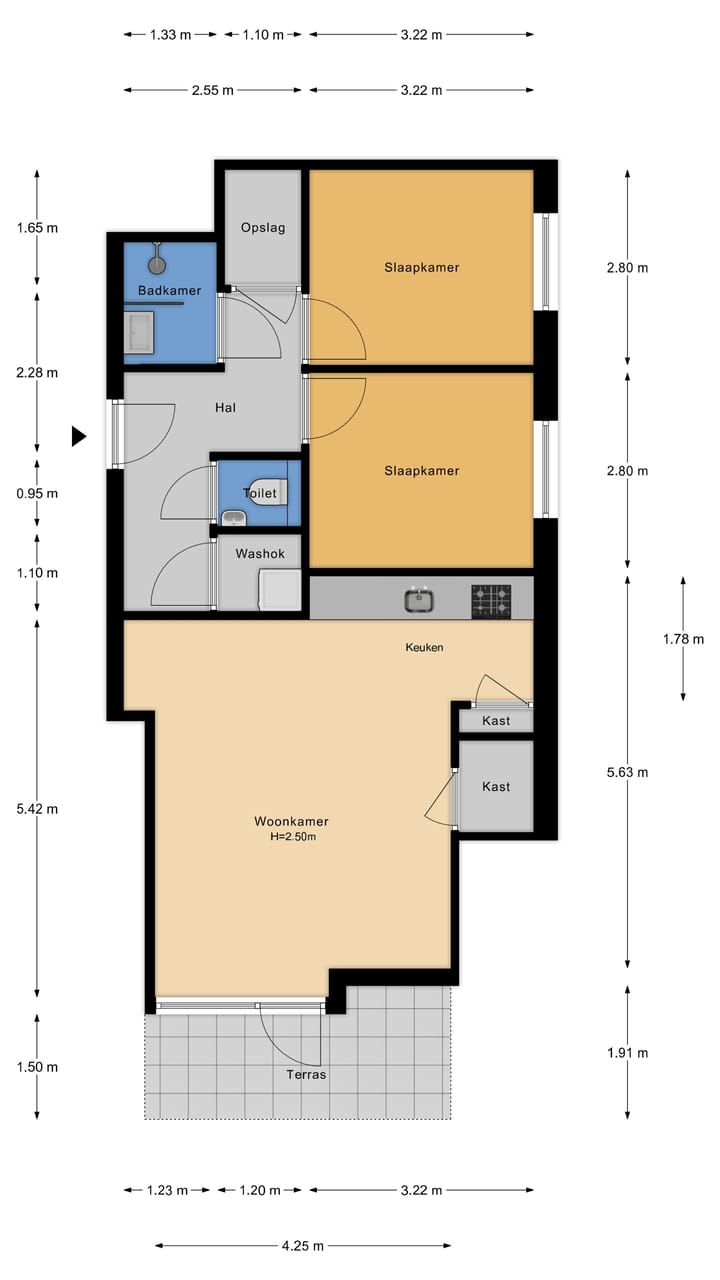 Foto 7 van Trompstraat 2-D