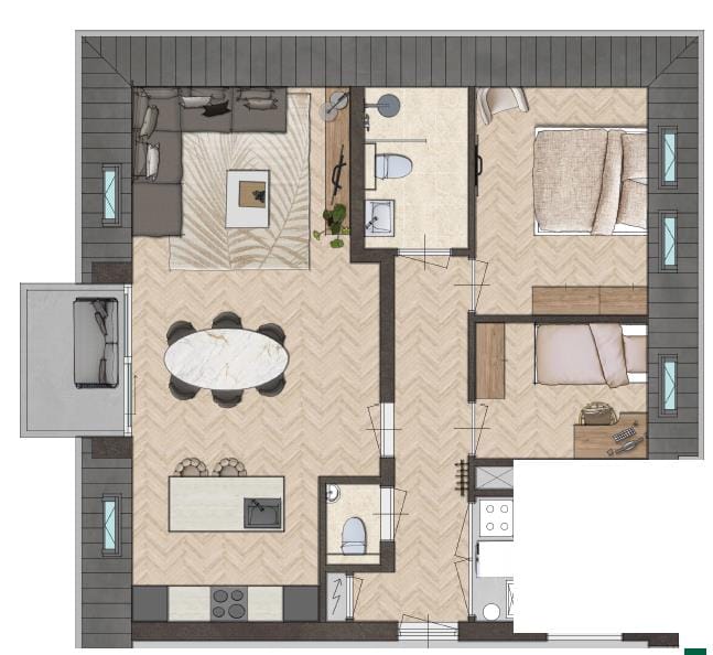 Foto 4 van Appartementen Gruttershof (Bouwnr. 11)