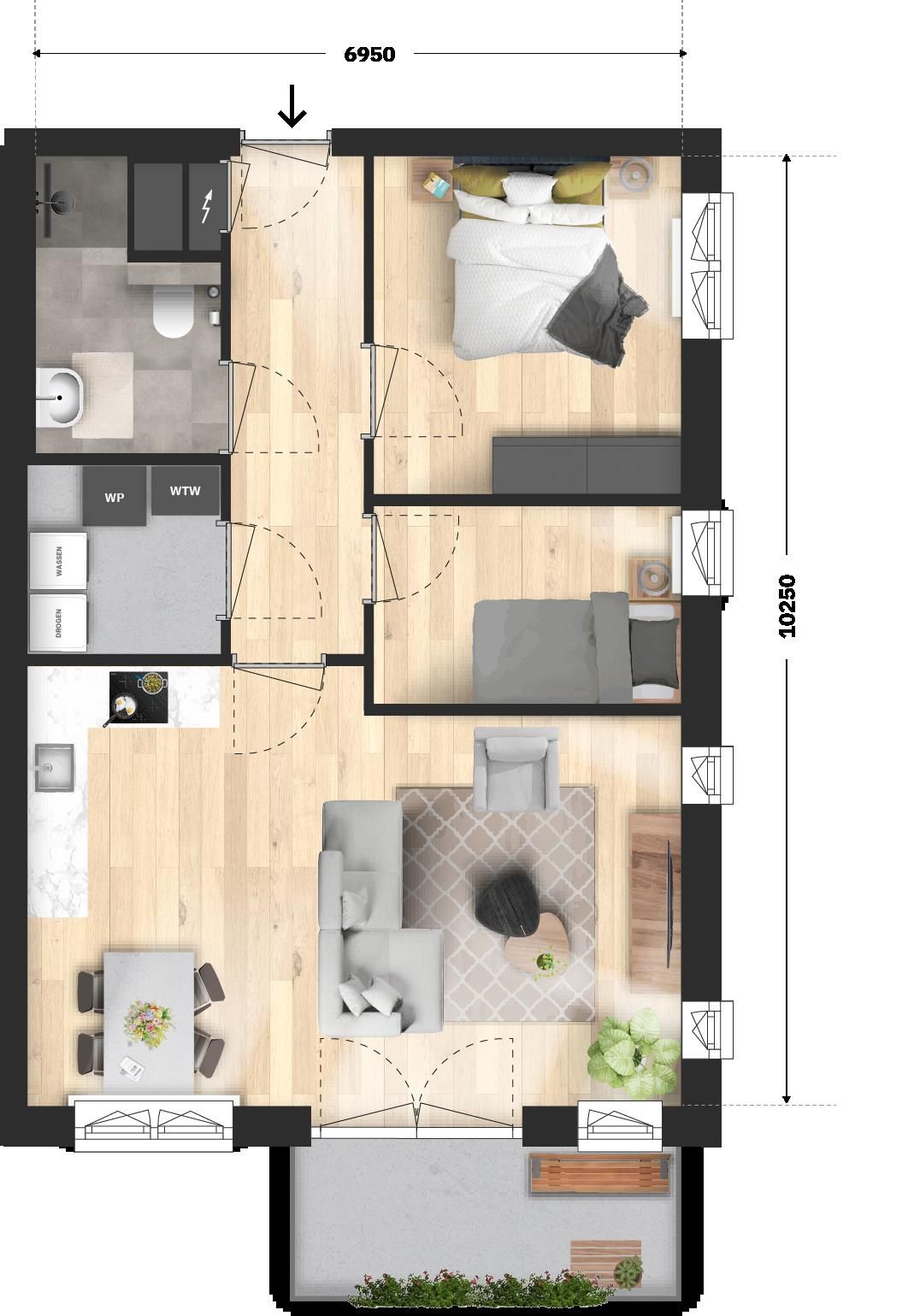 Foto 7 van Linnerpark 21 appartementen Blok 2