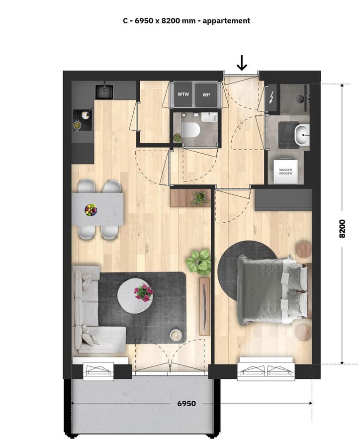 Foto 6 van Linnerpark appartement type C (Bouwnr. 40)