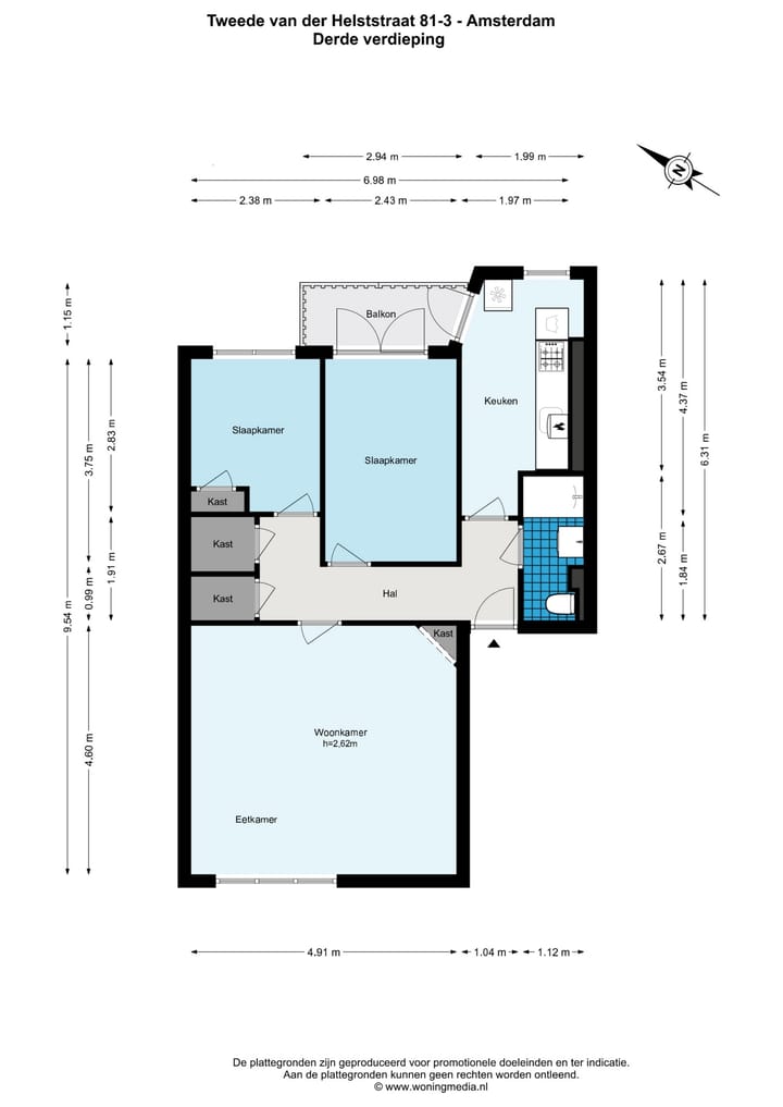 Foto 13 van Tweede Van der Helststraat 81-3
