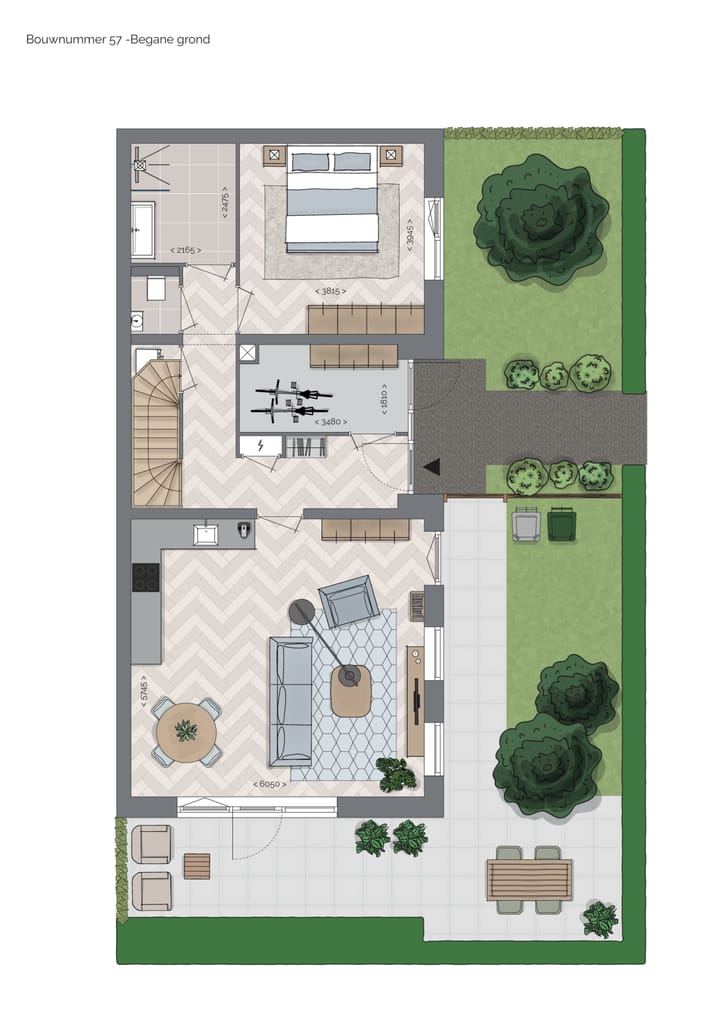 Foto 4 van Drie-onder- één-kapwoning "de Deel" (Bouwnr. 74)