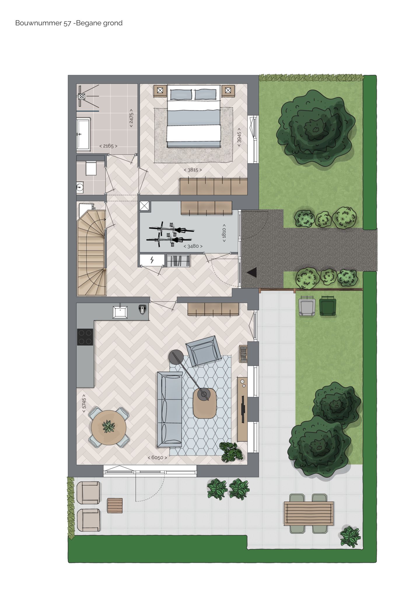 Foto 4 van Drie-onder- één-kapwoning "de Deel" (Bouwnr. 75)